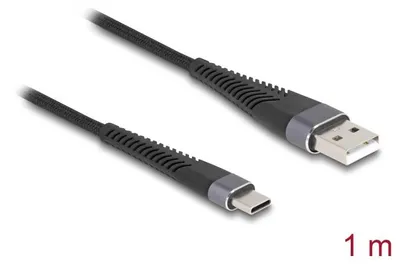 Produktbild von DELOCK USB 2.0 Kabel USB Typ-A St > USB Typ-C St 1m