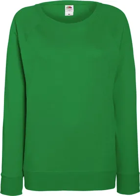 Produktbild von Fruit of the Loom 62-146-0 | Lady-Fit Lightweight Raglan Sweatshirt / Pullover - Farbe: Kelly Green - Größe: XXL