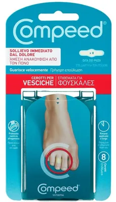 Immagine prodotto di Compeed Cerotti Per Vesciche Dita Piedi 8 Pezzi Carton
