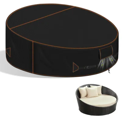 Produktbild von Sonneninsel Abdeckung Rund 190 x 90/50cm Schwarz, Wasserdicht