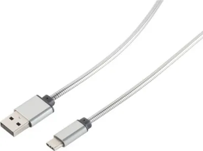 Produktbild von S-Conn 14-12001 USB Kabel 1 m USB 2.0 USB A USB C Silber (14-12001)