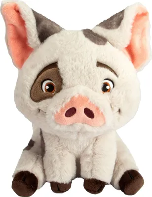 A plush toy of the character Pua from Disney's Moana.