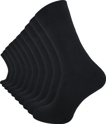 Produktbild von Cotton Prime® 10 Paar Komfortsocken ohne Bund Gesundheitssocken aus Baumwolle 39-42 schwarz