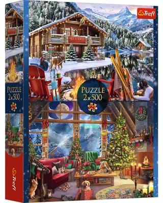 Image de TREFL PUZZLE 2x500 XMAS Noël en montagne 37540