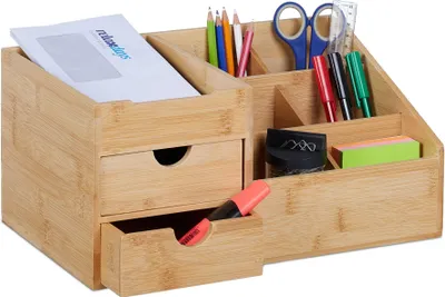 Produktbild von relaxdays Schreibtisch Organizer mit 2 Schubladen