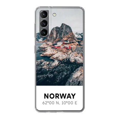 Produktbild von MuchoWow® Handyhülle Schutzhülle Hülle für Samsung Galaxy S21 Norwegen - Wasser - Bergen Silikon Softcase Handy Hülle - Softcase