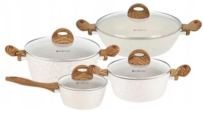 Produktbild von Ambition Nature 8-teiliges Kochgeschirr-Set mit Deckel Aluminium