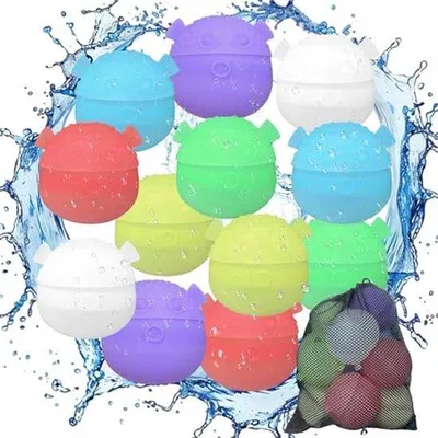 Productafbeelding van Herbruikbare Siliconen Waterballonnen - Set van 12 Stuks