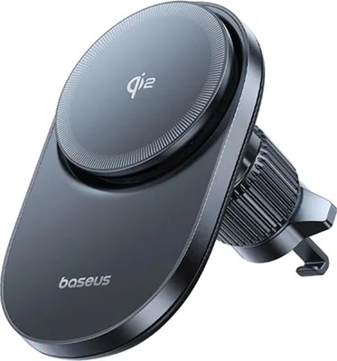 Immagine prodotto di Supporto per auto con ricarica wireless Qi2 Baseus PrimeTrip VC1 Pro per griglia di ventilazione nero