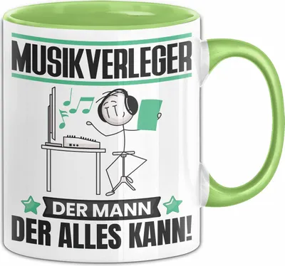 Produktbild von Musikverleger Tasse Geschenk für Musikverleger Der Mann Der Alles Kann Geschenkidee zum Geburtstag (Grün)