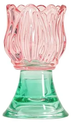 Produktbild von HOMLA DALY Glas Blume Kerzenhalter niedrig 10 cm