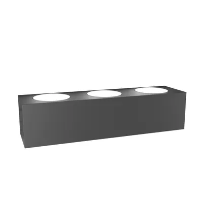Immagine prodotto di Applique Moderna Plate Metallo Grigio Antracite 6 Luci Gx53