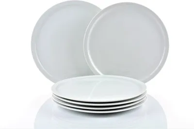 Produktbild von Pizzateller 30cm Porzellan weiß 6er Set