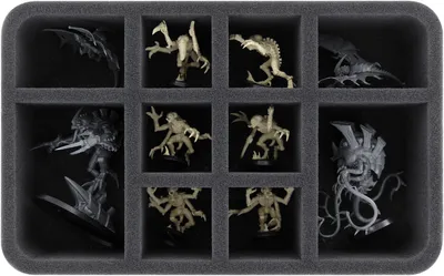 Produktbild von Schaumstoffeinlage für Tyraniden Miniaturen – 10 Fächer