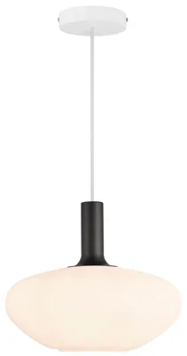 Image de Alton Lampe à suspendre Ø 35 cm Blanc opalin / Noir