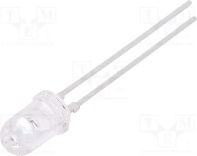 Productafbeelding van 1x Fototransistor, 5 mm, λp max: 850 nm, 35 V, kijkhoek 50°. Lens: transparant, SFH 300. Fototransistor