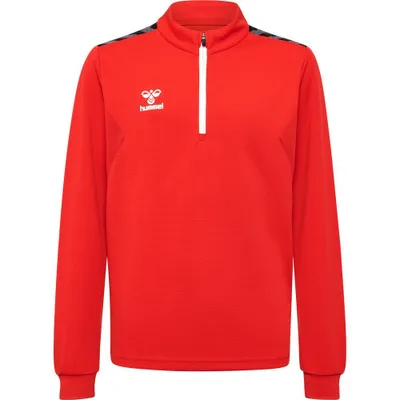 Image de Hummel hmlAUTHENTIC HALF ZIP SWEAT KIDS - true red, Taille:164