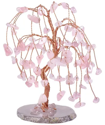 Produktbild von Nupuyai Silberbaum aus Kristall mit Achatschale, Bonsai-Baum, Fengshui für Reich