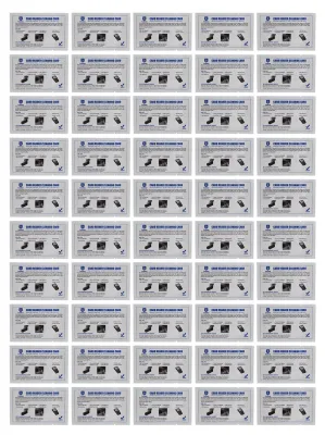 Image de 50 nettoyants pour lecteurs de cartes de crédit, cartes de nettoyage pour terminaux de paiement et distributeurs automatiques de billets, imprimantes