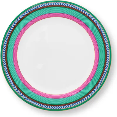 Produktbild von PIP STUDIO Chique Stripes Frühstücksteller pink-green 23cm