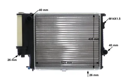 Produktbild von MAHLE Motorkühler (CR 244 001S) für BMW 5 Kühler Motorkühlung