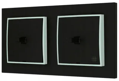 Produktbild von Karlik Einzelschalter Kreuzschalter Schwarz Matt Mint