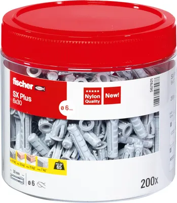 Produktbild von fischer Spreizdübel SX Plus 6 x 30 in der handlichen Dose (200 Stück).