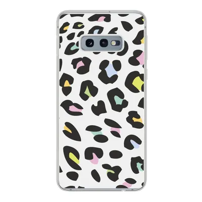 Produktbild von MuchoWow® Handyhülle Schutzhülle Hülle für Samsung Galaxy S10e Pantherdruck - Farben - Schwarz Silikon Softcase Handy Hülle - Handy