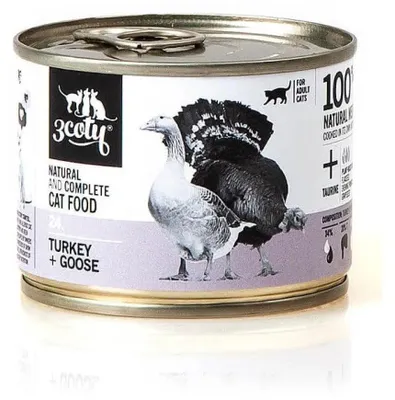 Productafbeelding van 3COTY 24. Kalkoen en gans - natvoer voor katten - 180g