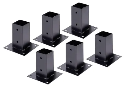 Produktbild von Alberts 825195 Aufschraubhülse - schwarz - kunststoffbeschichtet - 71 x 71 mm, 6er Set