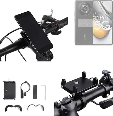 Produktbild von K-S-Trade Handyhalterung für das Fahrrad kompatibel mit Realme 11 Pro+ Halter Lenkstange Fahrradhalterung Motorrad Bike Mount Befestigung Smartphone