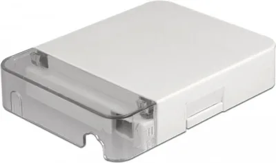 Produktbild von DeLOCK LWL Anschlussdose zur Wandmontage für 1 x SC Simplex oder LC Duplex weiß, Weiß, Acrylnitril-Butadien-Styrol (ABS), 86 mm, 116 mm, 23 mm