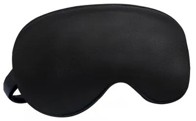 Produktbild von Schlafmaske, Augenmaske, Nachtmaske, verstellbarer Riemen, hautfreundliche Seide, ultraweiche Schlafbrille, 1 Stück (schwarz)