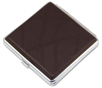 Produktbild von ATTUY Luxus Köln Zigarettenetui 20 Zigaretten Braun-Silber Geschenkbox