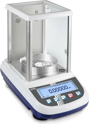 Produktbild von KERN & SOHN Analysenwaage, 0,21 kg, Weiß, Edelstahl, 6 kg