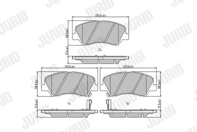 Produktbild von JURID Bremsbeläge Satz Vorne für HYUNDAI i20 Schrägheck (GB, IB) 573368J