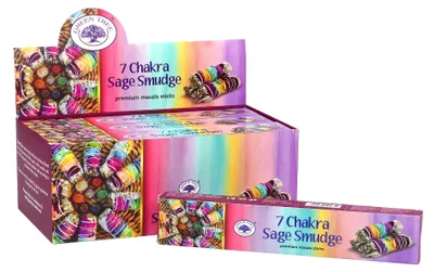 Produktbild von Green Tree Räucherstäbchen "7 Chakra Sage Smudge" 15gr.