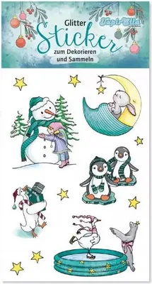 Produktbild von TapirElla Glitter-Sticker, Weihnachten 4