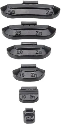 Productafbeelding van Balanceringsgewichten set voor stalen velgen - Zwart - 225 x 5-30 g