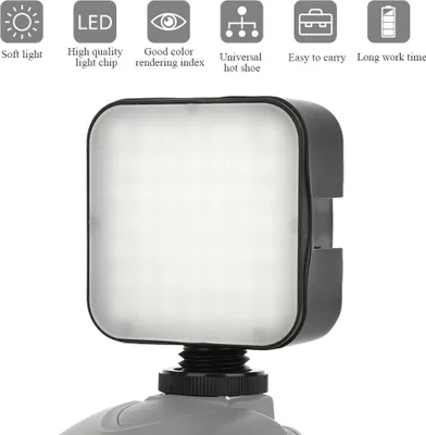 Image de Lampe d'éclairage d'appoint portable à 49 LED pour la photographie, le téléphone, les directs, température de couleur 6500 K