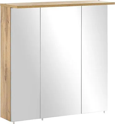 Immagine prodotto di Mobile specchio in legno di rovere in stile rustico 70x16x72 cm, decorazione