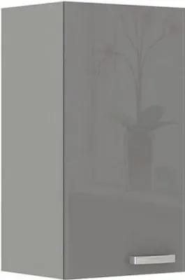 Image de Meuble haut de cuisine 40 cm RONG - gris / gris brillant