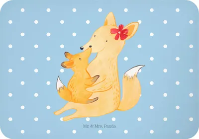 Produktbild von Mr. & Mrs. Panda magnet Fuchs Mama - Blau Pastell - Geschenk, Kühlschrankmagnet, Tochter, zettelhalter, Schoß, haftmagnet, whiteboardmagnet, tafelmagnet, Muttertag