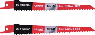 Produktbild von Schmith Sägeblätter Säbelsäge BIM D6A+M42 150mm 2 Stk. Säbelsägeblätter Stichsägeblatt Multitool Zubehör Fuchsschwanz Säge Werkzeug Pendelhubsäge Universal