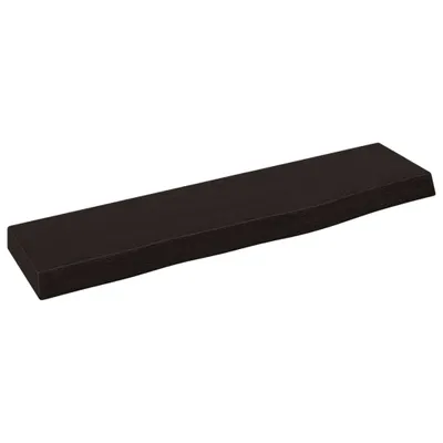 Image de vidaXL Étagère murale brun foncé 40x10x2 cm Chêne massif traité