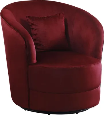 Produktbild von ATLANTIC home collection Sessel Colin, 360Grad BxTxH: 84cm x 85cm x 84 cm, Farbe:Samt-Rot