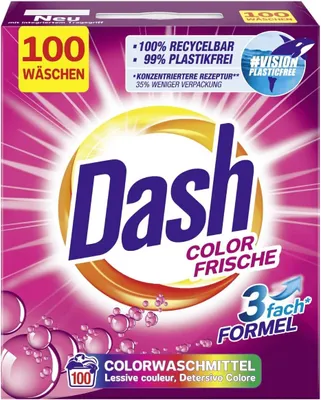 Produktbild von Dash Color Frische Pulver I Waschmittel bunte Wäsche I 100 Waschladungen | 6 kg