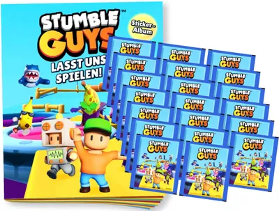 Produktbild von Stumble Guys Sticker (2025) - Lasst uns spielen! Sammelsticker - 1 Album + 20 Tüten