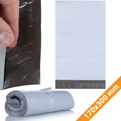 Productafbeelding van Witte foliezakken, 170x300 mm, 100 stuks.
