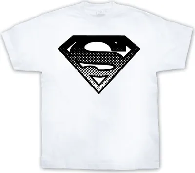 Produktbild von Superman Halftone Shield T-Shirt - Large - White